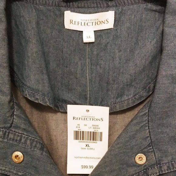 Northern Reflections Snap Denim Jacket XL - Picture 4 of 4